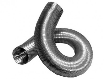 Дымоход гибкий гофрированный из нержавеющей стали 1.5 метра, 120 мм