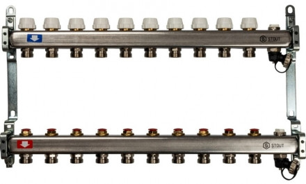 Коллектор с запорными клапанами STOUT SMS-0932-000010