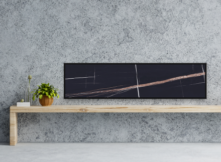 Отопительная панель STOUT BLACK STONE SCT 120*30 черный гранит / черный корпус