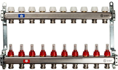 Коллектор с расходомерами STOUT SMS 0917 000010
