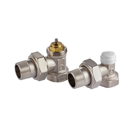 Набор термостатический Royal Thermo угловой М30х1,5 1/2&quot; (никель)