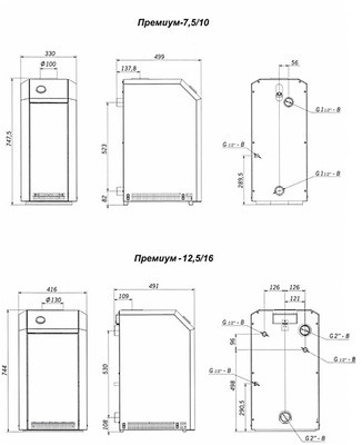 Напольный газовый котел Лемакс Премиум-16N(B)