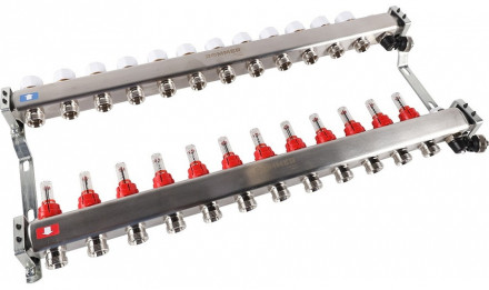 Для отопления Rommer 1&quot;/3/4&quot;x12 с расходомерами (RMS-1201-000012)