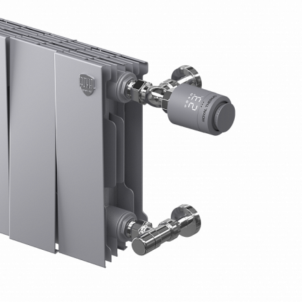 Набор термостатический Royal Thermo DESIGN PRO угловой М30х1,5 1/2&quot; (Хром полированный)