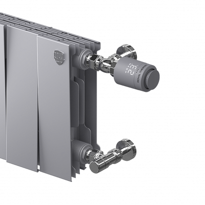 Набор термостатический Royal Thermo DESIGN PRO угловой М30х1,5 1/2&quot; (Хром полированный)