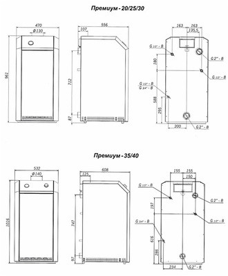 Напольный газовый котел Лемакс Премиум-20N