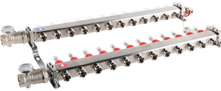 Для отопления Rommer 1&quot;/3/4&quot;x12 с расходомерами (RMS-1210-000012)