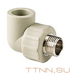 Угольник РосТурПласт PN25 комбинированный, наруж. резьба 32х1/2&quot; арт.11054