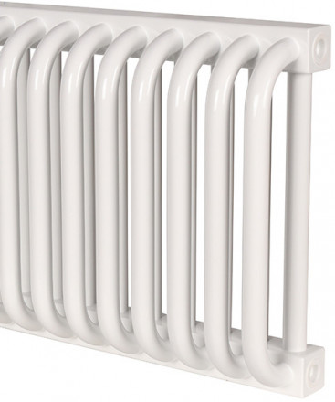 Стальной трубчатый радиатор 2-колончатый Rommer RST 2030/28 боковое подключение RAL9016