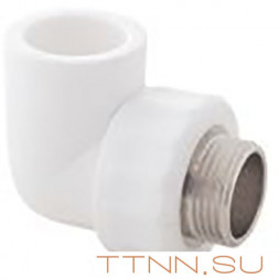 Угольник РосТурПласт PN25 комбинированный, наруж. резьба 32х3/4&quot; арт.10805