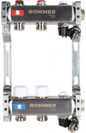 Для отопления Rommer 1&quot;/3/4&quot;x2 с запорными клапанами (RMS-3201-000002)
