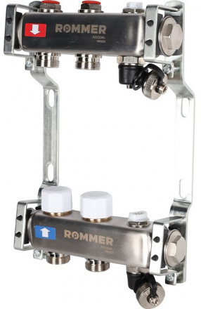 Для отопления Rommer 1&quot;/3/4&quot;x2 с запорными клапанами (RMS-3201-000002)