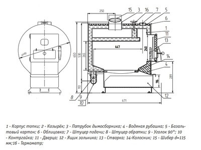 Твердотопливный котел Теплодар УЮТ-20