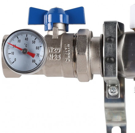 Для отопления Rommer 1&quot;/3/4&quot;x2 с запорными клапанами (RMS-3210-000002)