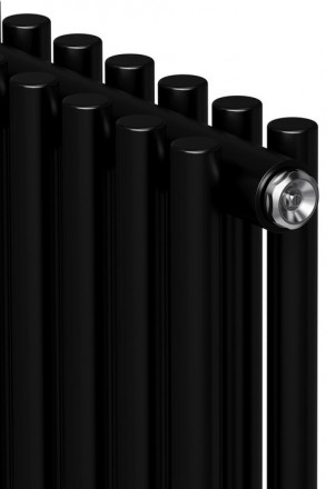 Стальной трубчатый радиатор 2-колончатый Royal Thermo Shift R22 C2180 - 08 секц. RAL9005m, боковое 1/2