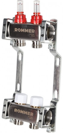 Для отопления Rommer 1&quot;/3/4&quot;x2 с расходомерами (RMS-1200-000002)