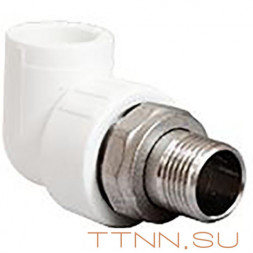 Угольник РосТурПласт с американкой для радиатора, наруж. резьба 25х3/4&quot; арт.14627