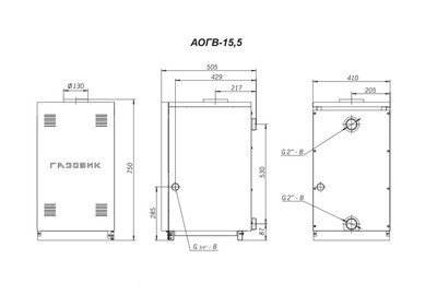 Напольный газовый котел Лемакс Газовик АОГВ-15.5