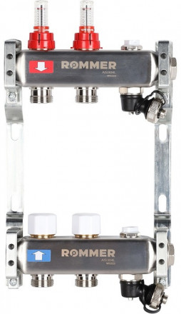 Для отопления Rommer 1&quot;/3/4&quot;x2 с расходомерами (RMS-1201-000002)