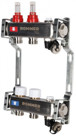 Для отопления Rommer 1&quot;/3/4&quot;x2 с расходомерами (RMS-1201-000002)