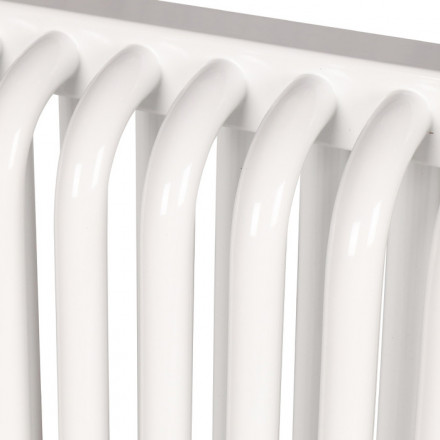 Стальной трубчатый радиатор 2-колончатый Rommer RST 2050/18 боковое подключение RAL9016