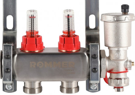 Для отопления Rommer 1&quot;/3/4&quot;x2 с расходомерами (RMS-1210-000002)