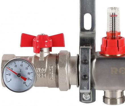 Для отопления Rommer 1&quot;/3/4&quot;x2 с расходомерами (RMS-1210-000002)